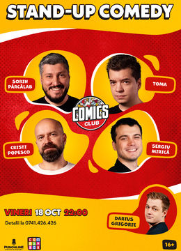 Stand-up cu Cristi, Toma, Sorin și Mirică la ComicsClub!