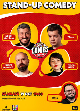 Stand-up cu Cristi, Toma, Sorin și Ioana Luiza la ComicsClub!