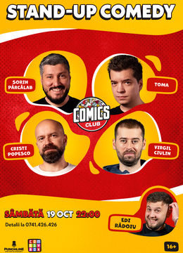 Stand-up cu Cristi, Toma, Sorin și Virgil la ComicsClub!