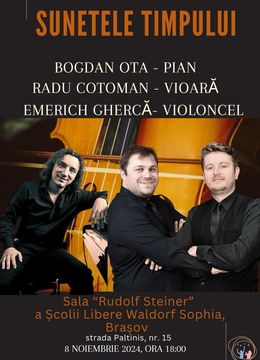 Brasov: Concert extraordinar Bogdan Ota Sunetele Timpului