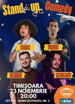 Timișoara: Stand-Up Comedy cu Șetreanu, Mădălina, Vișoiu, Fares și Blănar - HAP