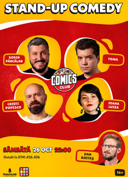 Stand-up cu Cristi, Toma, Sorin și Ioana Luiza la ComicsClub!