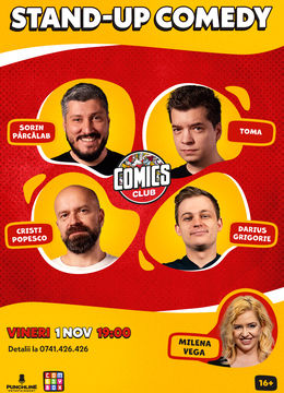 Stand-up cu Cristi, Toma, Sorin și Darius la ComicsClub!