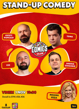 Stand-up cu Cristi, Toma, Vio și Darius la ComicsClub!