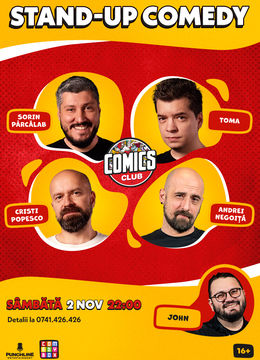 Stand-up cu Cristi, Toma, Sorin și Negoiță la ComicsClub!