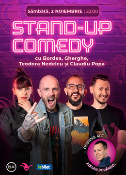 The Fool: Stand-up comedy cu Bordea, Gabriel Gherghe, Teodora Nedelcu și Claudiu Popa