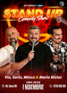 Stand up Comedy cu Vio, Sorin Pârcălab, Mincu - Mario Nistor la Club 99