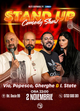 Stand up Comedy cu Vio, Cristi Popesco, Gherghe & Ioana State la Club 99