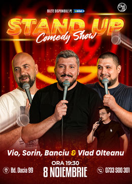 Stand up Comedy cu Vio, Sorin Pârcălab, Banciu - Vlad Olteanu la Club 99