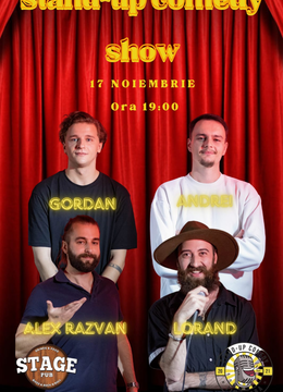 TIMISOARA: Stand-up comedy cu Lorand, Gordan, Alex Razvan si Andrei Pintescu