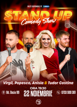 Stand up Comedy cu Virgil Ciulin, Cristi Popesco, Anisia & Tudor Costina la Club 99