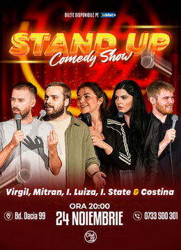 Stand up Comedy cu Virgil Ciulin, Mitran, Ioana Luiza, Ioana State & Tudor Costina la Club 99