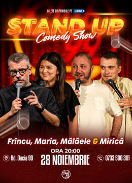 Stand up Comedy cu Frînculescu, Maria Popovici, Mălăele & Mirică la Club 99