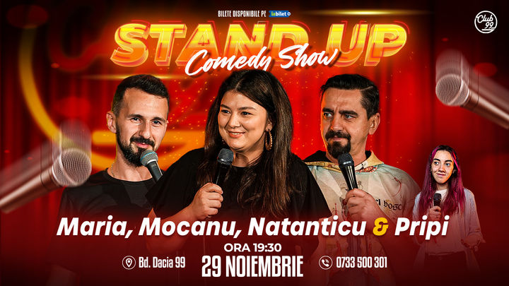 Stand up Comedy cu Maria Popovici, Mocanu, Natanticu - Pripi la Club 99