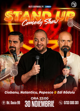 Stand up Comedy cu Andrei Ciobanu, Natanticu, Cristi Popesco - Edi Rădoiu la Club 99