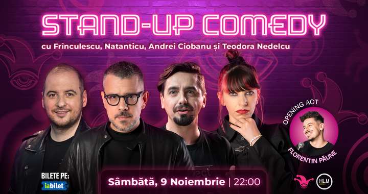 The Fool: Stand-up comedy cu Natanticu, Andrei Ciobanu, Frînculescu și Teodora Nedelcu