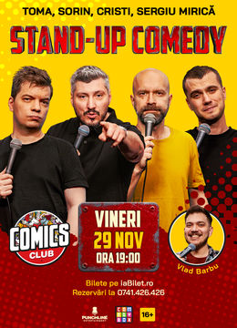 Stand-up cu Cristi, Toma, Sorin și Mirică la ComicsClub!