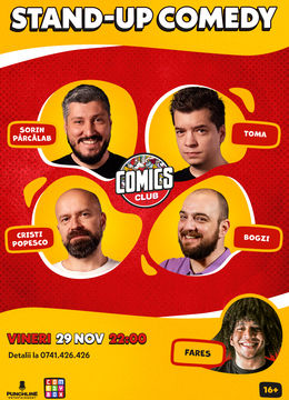 Stand-up cu Cristi, Toma, Bordea și Bogzi la ComicsClub!