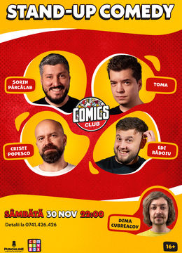 Stand-up cu Cristi, Toma, Sorin și Edi la ComicsClub!