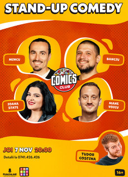 Stand-up cu Mincu, Mane Voicu, Ioana State și Banciu la ComicsClub!