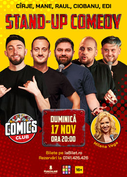 Stand-up cu Mane Voicu, Cîrje, Raul, Andrei Ciobanu și Edi la ComicsClub!