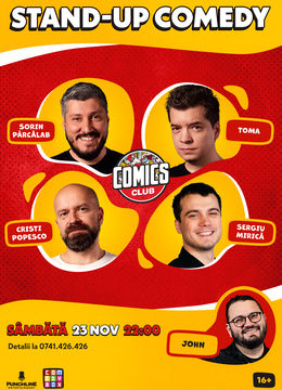 Stand-up cu Cristi, Toma, Sorin și Mirică la ComicsClub!