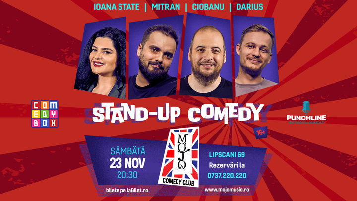 Mojo: Stand-up Comedy cu Maria Popovici, Mitran, Ciobanu și Darius Grigorie