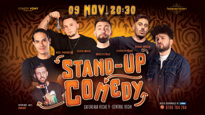 Comedy Point: Stand-up Comedy cu Drăcea, Mirel Popinciuc, Cîrje, Păune și Eduard Moise”