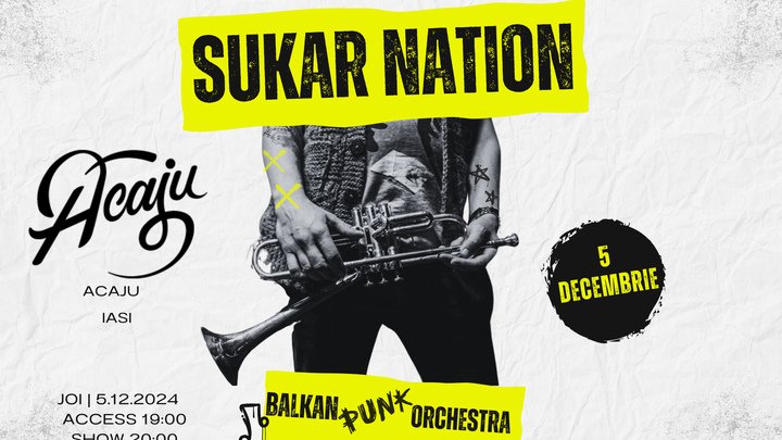 Iași: Sukar Nation - Concert Balkanic Punk @ Acaju