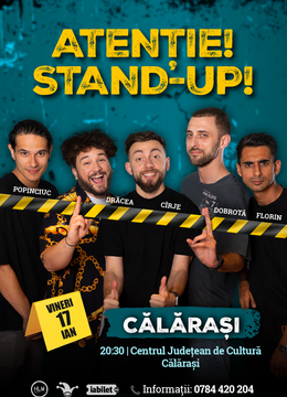 Călărași: Stand-up comedy cu Drăcea, Cîrje, Florin, Dobrotă și Popinciuc