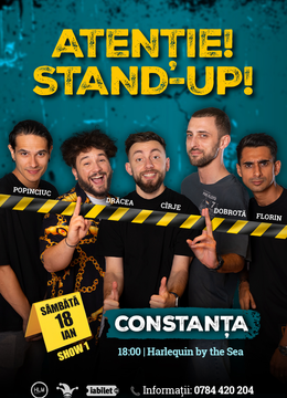 Constanța: (SHOW1) Stand-up comedy cu Drăcea, Cîrje, Florin, Dobrotă și Popinciuc