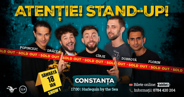 Constanța: (SHOW1) Stand-up comedy cu Drăcea, Cîrje, Florin, Dobrotă și Popinciuc