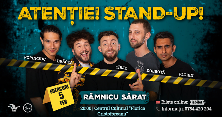 Râmnicu Sărat: Stand-up comedy cu Drăcea, Cîrje, Florin, Dobrotă și Popinciuc