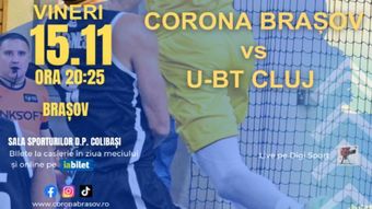 Brasov: Baschet CSM Corona Brasov – U-BT Cluj