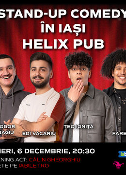 Iași: Stand-up Comedy cu Edi Vacariu, Florentin Păune, Teo Ioniță și Teo Abagiu