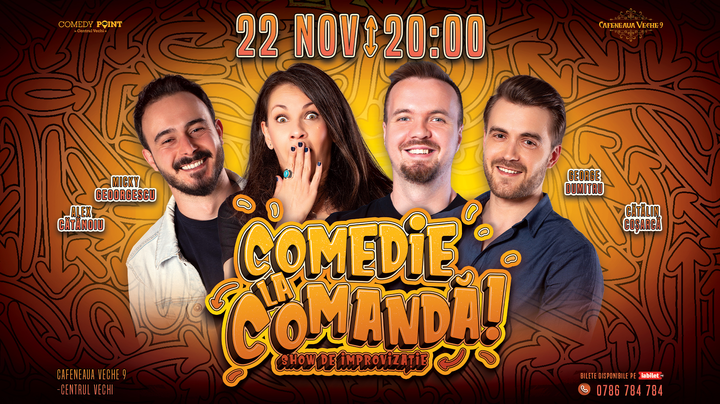 COMEDY POINT:  ImproShow cu Alex Cătănoiu, Micky Georgescu, George Dumitru și Cătălin Coșarcă