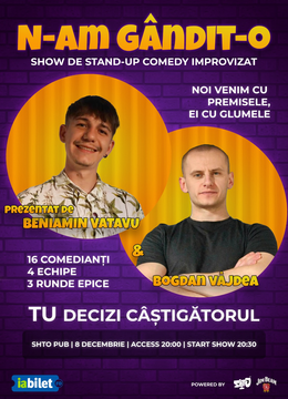 Stand-up Comedy Show | N-am gândit-o! | 16 Comedianți, 4 Echipe, 3 Runde Epice | Publicul alege câștigătorii