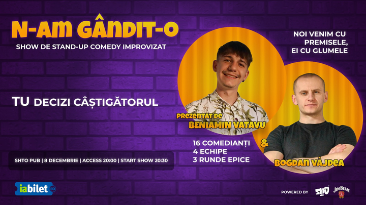 Stand-up Comedy Show | N-am gândit-o! | 16 Comedianți, 4 Echipe, 3 Runde Epice | Publicul alege câștigătorii