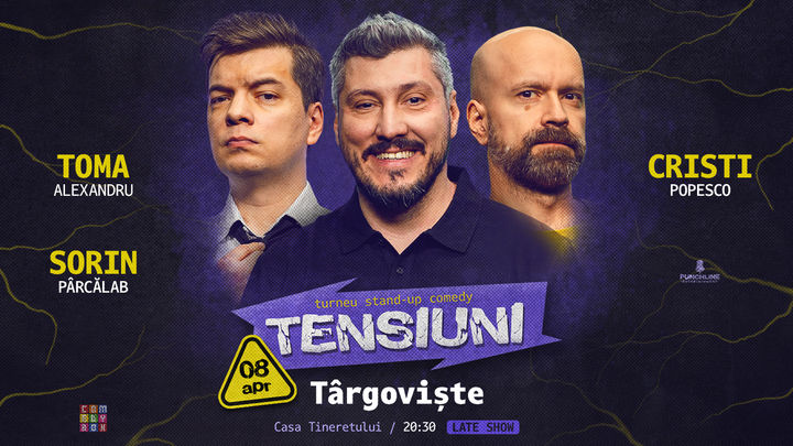 Târgoviște | Stand-up Comedy cu Sorin Pârcălab, Toma și Cristi Popesco