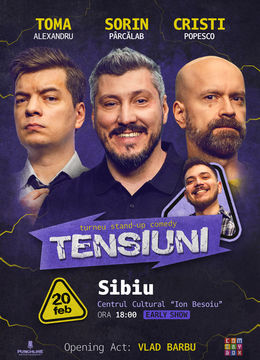 Sibiu | Stand-up Comedy cu Sorin Pârcălab, Toma și Cristi Popesco