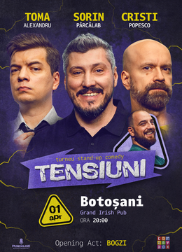 Botoșani | Stand-up Comedy cu Sorin Pârcălab, Toma și Cristi Popesco