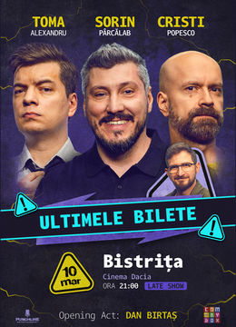 Bistrița | Stand-up Comedy cu Sorin Pârcălab, Toma și Cristi Popesco