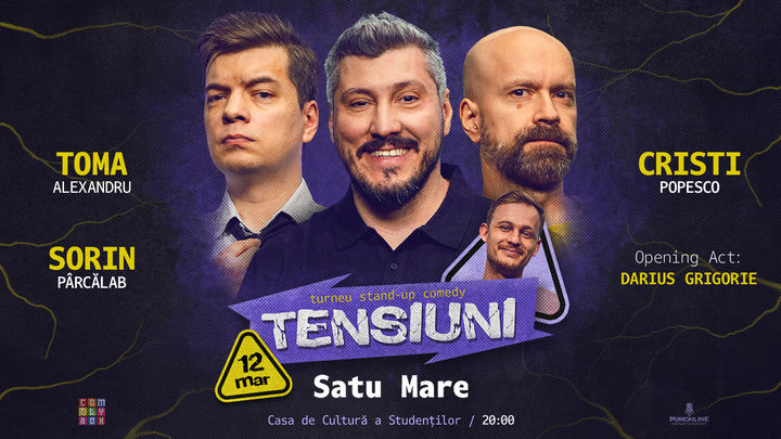 Satu Mare | Stand-up Comedy cu Sorin Pârcălab, Toma și Cristi Popesco