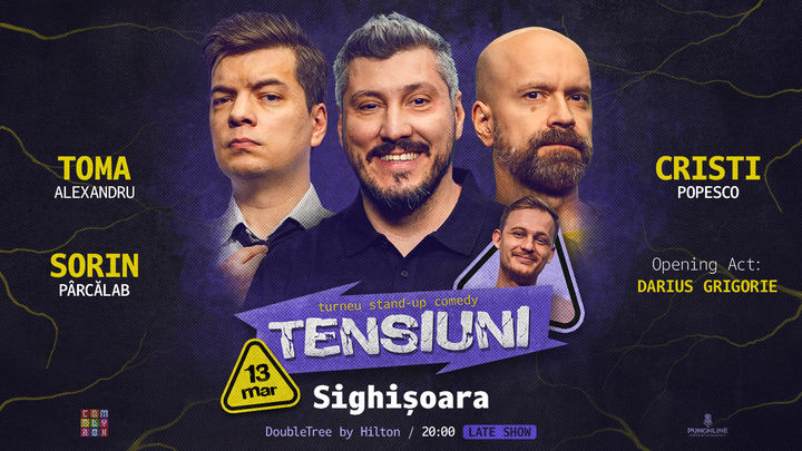 Sighișoara | Stand-up Comedy cu Sorin Pârcălab, Toma și Cristi Popesco