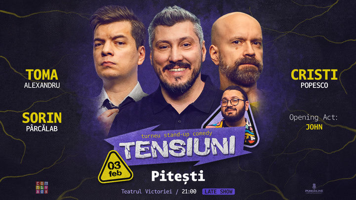 Pitești | Stand-up Comedy cu Sorin Pârcălab, Toma și Cristi Popesco