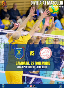 Brasov: Volei masculin CSM Corona Brasov vs.  Arcada Galati