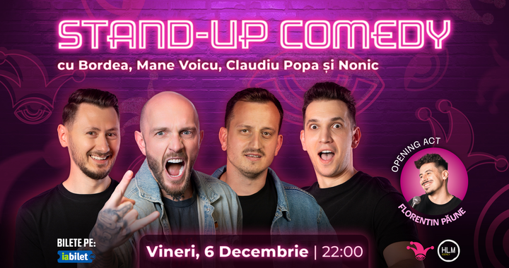 The Fool: Stand-up comedy cu Bordea, Mane Voicu, Claudiu Popa și Bogdan Nonic