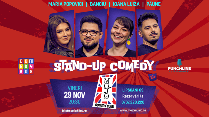 Stand-up Comedy cu Maria Popovici, Banciu, Ioana Luiza și Florentin Păune