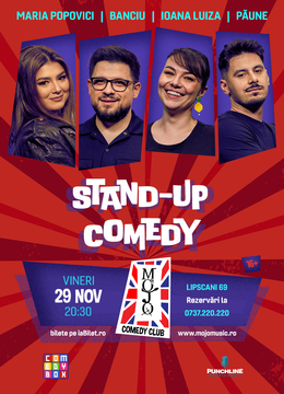 Stand-up Comedy cu Maria Popovici, Banciu, Ioana Luiza și Florentin Păune