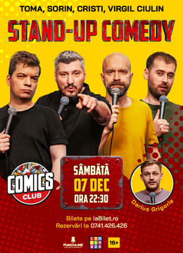 Stand-up cu Cristi, Toma, Sorin și Virgil la ComicsClub!